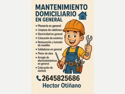  Servicios Varios Varios MANTENIMIENTO DOMICILIARIO, CONSORCIOS, ETC.