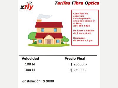  Servicios Varios Varios Internet Fibra Optica o Wi-Fi segun zona