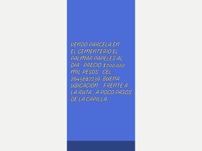 Servicios Varios Varios PARCELA EN EL PALMAR.