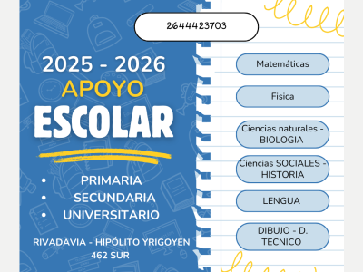 Cursos varios Clases de Apoyo (Todo San juan) 