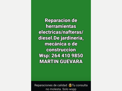  Servicios Varios Varios Taller de maquinaria liviana