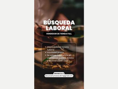 Ofertas de Trabajo en San Juan  Operador de tienda full