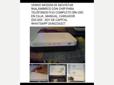 Celulares Telefonia Telefonos MODEM Movistar con chip
