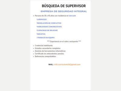  VACANTES SUPERVISION 