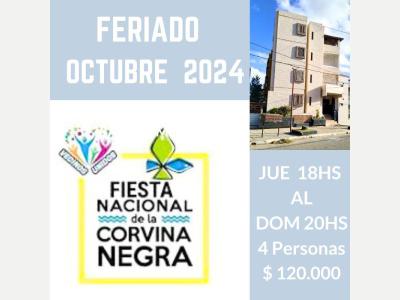 Alquileres Temporales  Buenos Aires San Clemente, Promo,  Feriado OCTUBRE  2024, 58 Fiesta de la Corvina Negra , Alquiler departamento,  tarifas