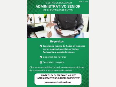  ADMINISTRATIVO DE CUENTAS CORRIENTES 