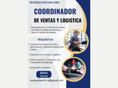 Ofertas de Trabajo en San Juan  COORDINADOR DE LOGISTICA