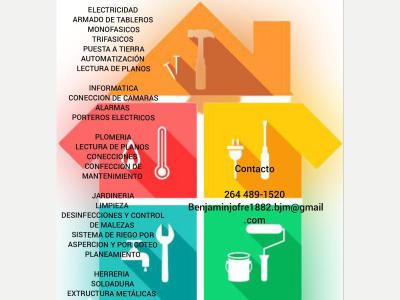 Serv. Art. del Hogar Electricidad construccin mantenimiento 