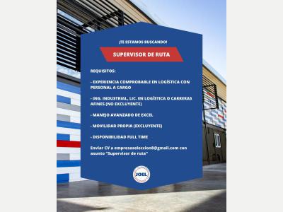 Ofertas de Trabajo en San Juan  Supervisor de Ruta