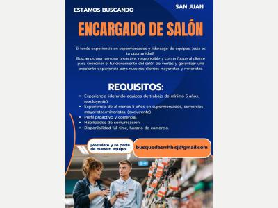  ENCARGADO DE SALON 