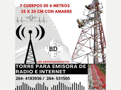 Empresas constructoras Torre para emisora de radio e internet 