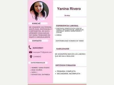 Busqueda de Trabajo  Busco trabajo en casa de familia no hombres slo de tarde soy muy responsable das disponible lunes, mircoles y jueves