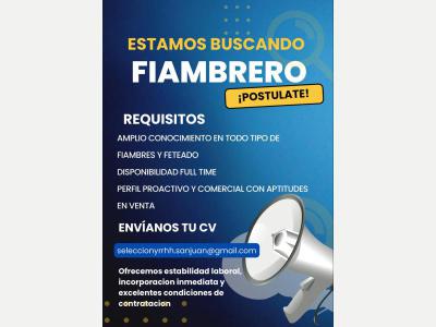 Ofertas de Trabajo en San Juan  SE BUSCA FIAMBRERO