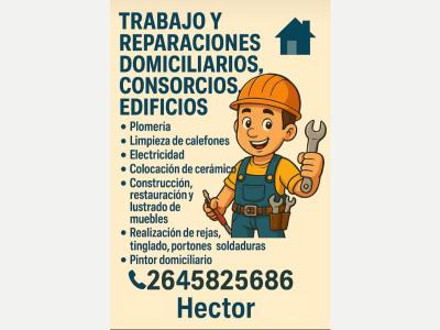  Servicios Varios Varios TRABAJOS Y REPARACIONES, DOMICILIARIO, CONSORCIOS, ETC.