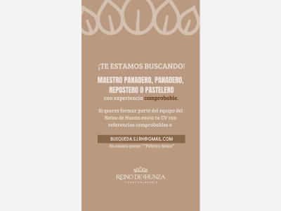 Ofertas de Trabajo en San Juan  PANADERO, REPOSTERO, FACTURERO, PASTELERO