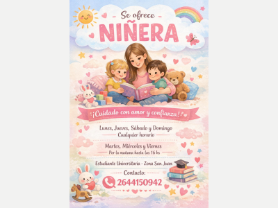  Busco empleo como Ni�era con experiencia comprobable 