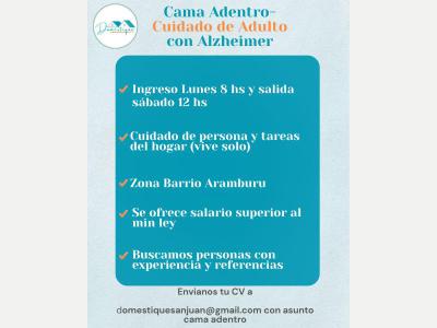 Pedidos Cuidado de Persona-Cama adentro 