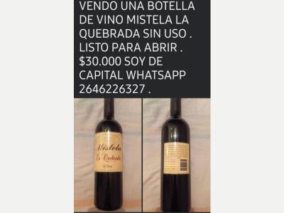 Serv. Art. del Hogar UNA BOTELLA DE VINO MISTELA LA QUEBRADA 
