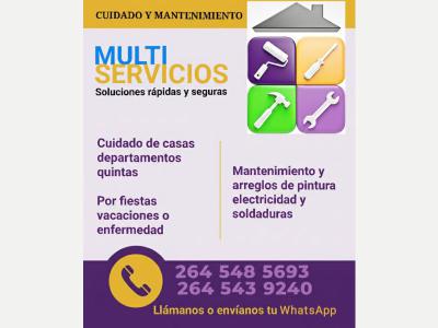 Varios Servicios de mantenimiento y cuidado del hogar 