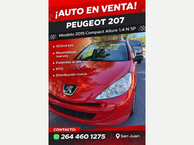 Peugeot 207 Compact 2015 Usado