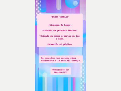  Busco trabajo  de Empleada dom�stica 