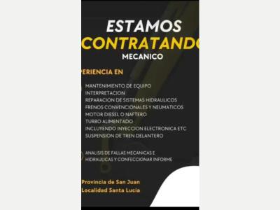  SE  NECESITA    MECANICO 