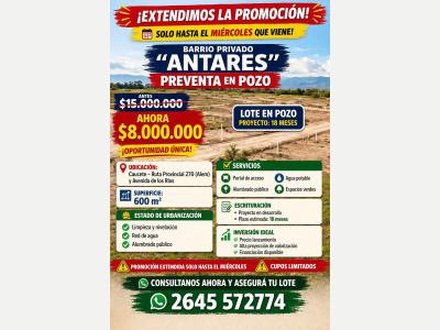 Terrenos Venta San Juan Lote En Barrio Privado Antares - Promocion