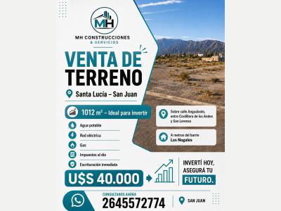 Terrenos Venta San Juan Lote En Santa Lucia, Gran Tama�o