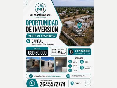 Terrenos Venta San Juan Lote En Capital, Departamentos En Construccion