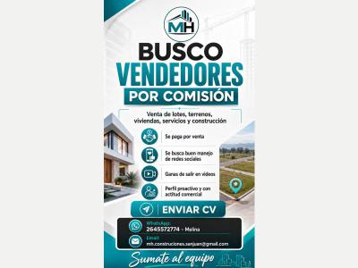  Solicitamos Vendedores De Propiedades 