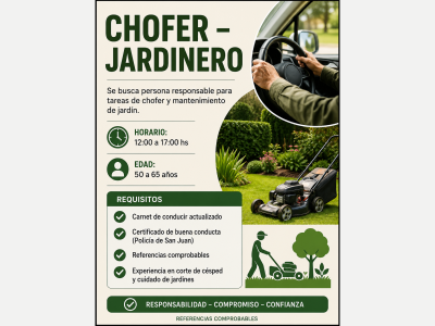  Chofer ? Jardinero 