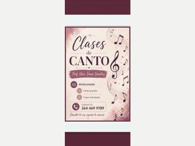 Nutricionistas Clases de canto en Media Agua Sarmiento 